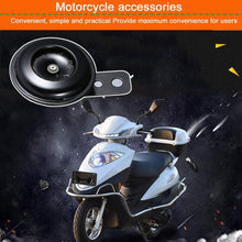 Motorcycle Electric Horn kit 12V 1.5A 105db Waterproof Round Loud Horn Speakers for Scooter Moped Dirt Bike