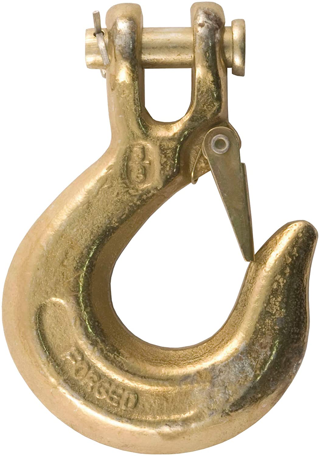 CURT 81560 3/8-Inch Forged Steel Clevis Slip Hook with Safety Latch, 18,000 lbs, 1-In Opening, 3/8