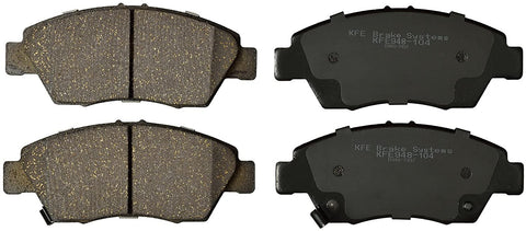 KFE KFE948-104 Ultra Quiet Advanced Premium Ceramic Brake Pad Front Set Compatible with: Honda Civic, Fit; Acura ILX, RSX