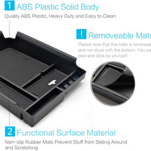 MECHCOS Compatible with fit for VW Volkswagen Atlas 2018 2019 Center Console Organizer Armrest Storage Box Holder Container Divider Glove Pallet Tray