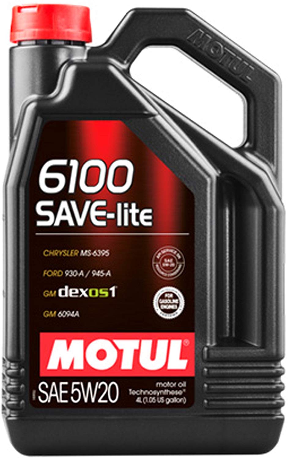 Motul 108030 6100 Save-Lite 5W-20 Technosynthese Motor Oil, 4 Liter, 128. Fluid_Ounces