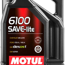 Motul 108030 6100 Save-Lite 5W-20 Technosynthese Motor Oil, 4 Liter, 128. Fluid_Ounces