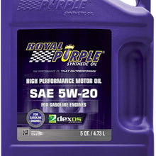 Royal Purple 51520 API-Licensed SAE 5W-20 High Performance Synthetic Motor Oil - 5 qt.