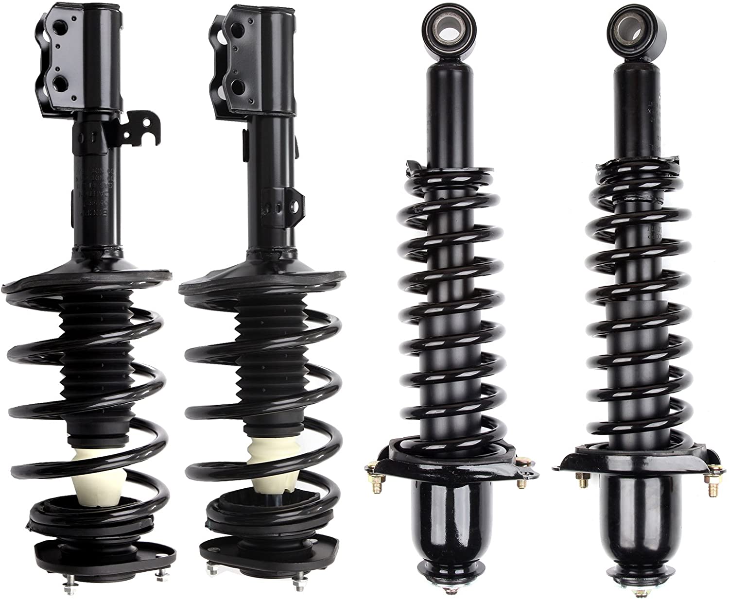 HUBDEPOT 4PC Front and Rear Pair Complete Strut & Coil Spring Assembly fit for 2003-2008 Toyota Corolla [US Stock]