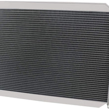 ALLOYWORKS 2 Row Core Aluminum Radiator Shroud Fan For 1979-1993 Ford Mustang Fox Body GT/LX 1980-1987 Cougar 5.0L V8 MT
