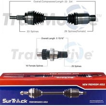 SurTrack Set of Passenger Right CV Axle & Intermediate Shafts For Ram 1500 RWD