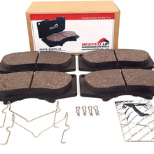 Beefed Up Brakes Premium Trail Rated Front Ceramic Brake Pad Kit w/hardware and grease Compatible with Toyota 4Runner, Toyota FJ Cruiser, Toyota Tacoma 4wd, Toyota Tundra