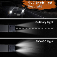 BICYACO DOT 110W 5x7 Inch Led Headlights 7x6 Inch Hi/Low Led Sealed Beam Headlamp for Jeep Wrangler YJ Cherokee XJ H4 Plug H6054 Headlights H5054 6054 6052 Toyota Pickup（Chrome）