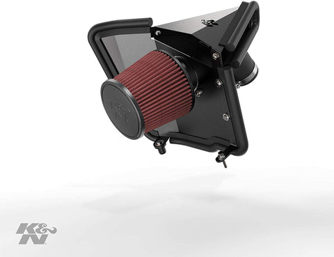 K&N Cold Air Intake Kit with Washable Air Filter: 2014-2015 Audi (A4, A5, A6) 2.0L L4, Black HDPE Tube with Red Oiled Filter, 69-9508T