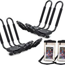 TMS 2 x Roof J Rack Kayak Boat Canoe Car SUV Top Mount Carrier w/Free Cell Phone Bag