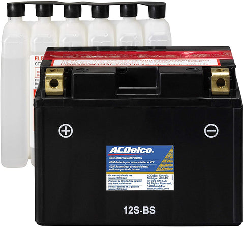ACDelco ATZ12SBS Specialty AGM Powersports JIS 12S-BS Battery