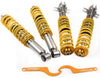 maXpeedingrods Coilovers Lowering Suspension Kits for Golf Rabbit MK1 1975-1984, Golf Cabriolet 1980-1994, Jetta MK1 1979-1984, Pickup MK1 1980-1983, Scirocco MK1 MK2 1975-1989 - Yellow