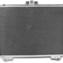 Silver Aluminum Performance Cooling Radiator Replacement for Ford Galaxie 500 500XL L6 V8 1964