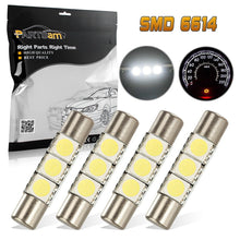 Partsam 4PCS White 29mm Festoon LED Light Interior Vanity Mirror Sun Visor Lamps