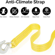 Neiko 51005A Heavy Duty Tow Strap with Safety Hooks | 2” x 20’ | 10,000 LB Capacity | Polyester