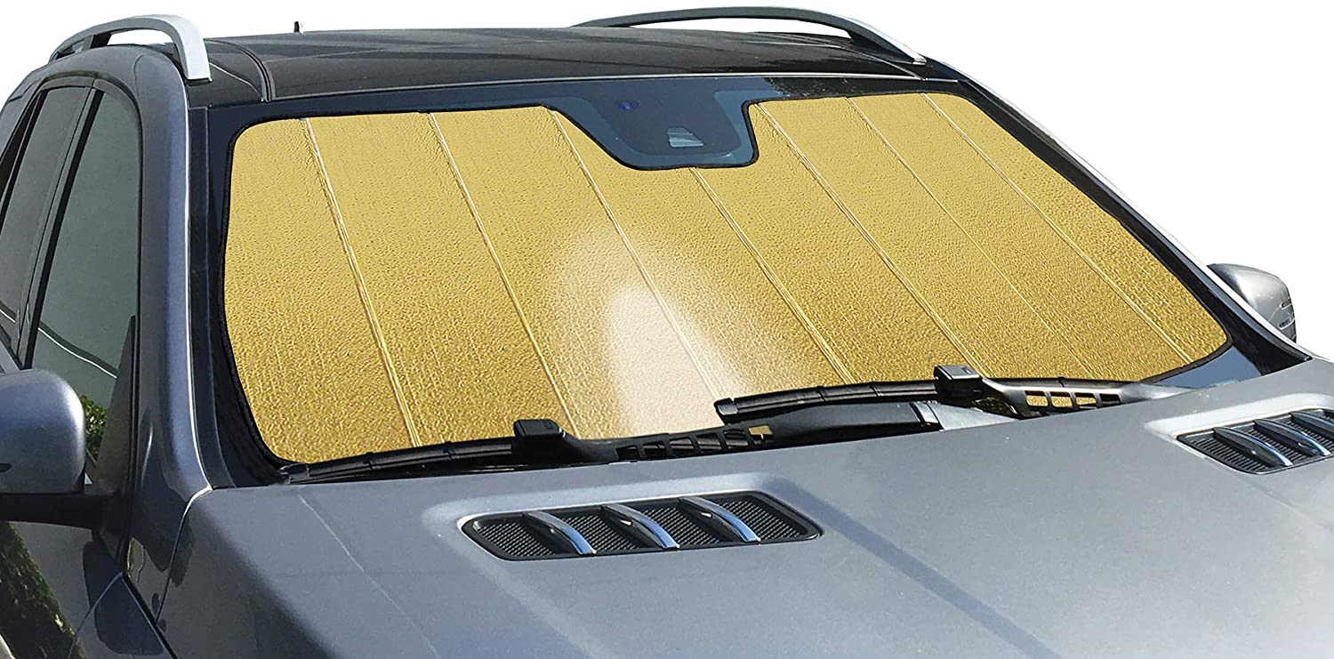 Intro-Tech NS-89-RG Gold Ultimate Reflector Custom Fit Folding Windshield Sunshade for Select Nissan Rogue Models