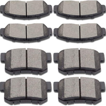 SCITOO Ceramic Front Rear Disc Brake Pad Set fit for 2001-2003 Acura CL, 1999-2004 Acura RL, 1999-2008 Acura TL