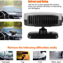 12V Car Heater 150W Portable Fan Heater & Cooler Defrost Defogger Space Automobile 3-Outlet Adjustable Thermostat