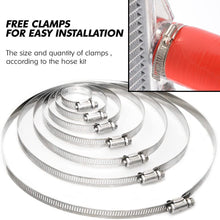 Silicone Hose Clamps kit Fit For VW Polo 1.8T Intercooler Pipe To Throttle Body Red