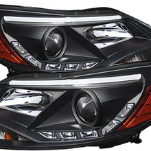 Spyder Auto (PRO-YD-FF12-DRL-BK) Ford Focus Black Projector Headlight with LED DRL