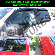 S SIZVER Smoked Out-Channel Window Vent Guard Rain Visors Compatible with 2017-2019 Honda CR-V