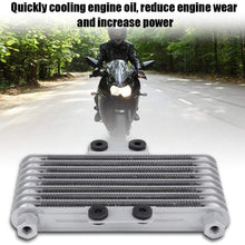 Oil Cooler,125ml Silver Aluminum Oil Motorcycle Oil Cooling Fit forGN125 EN125 EN150 GZ125 GZ150 GS125 GS200 DR125 DR200 TU125 QM200GY VANVAN200 SX200