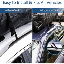 Tchipie Car Rooftop Cargo Carrier Bag, SUV Roof Top Luggage Carrier, Fit for All Vechicles with/Without Rack, Upgraded Waterproof Zipper, Anti-Tear Coated PVC, 15 Cubic Feet