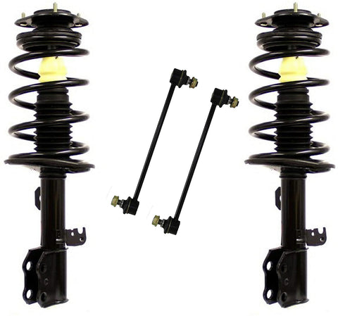 Detroit Axle - 4PC Front Ready Strut and Coil Spring Assemblies w/Stabilizer Sway Bar Links for 2009-2010 Pontiac Vibe FWD - [2009-2013 Toyota Corolla 1.8L] - 2009-2013 Toyota Matrix FWD