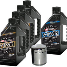 MaximaHiflofiltro VTTOCK20 Complete Engine Oil Change Kit for V-Twin Synthetic Blend Harley Davidson Sportster, 5 Quart