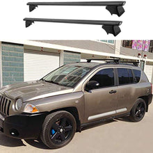 ROKIOTOEX Roof Rack Crossbars Roof Rail Cross Bars Fit 2006 2007 2008 2009 2010 Jeep Compass Rooftop Side Rails Cargo Bag Luggage Carrier Aluminum Black