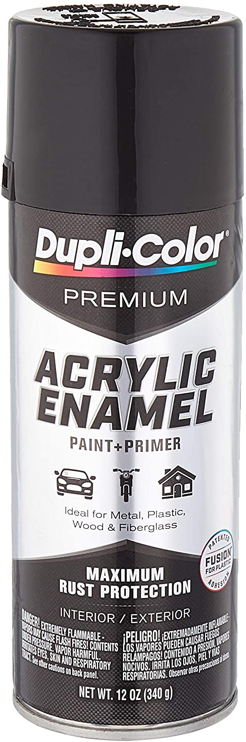 Dupli-Color Epae10000 Premium Acrylic Enamel Spray Paint (Pae100 Gloss Black 12 Oz), 12. Fluid_Ounces