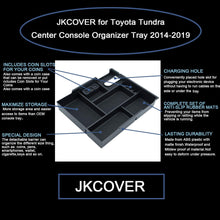 JKCOVER Center Console Organizer Tray Compatible with Toyota Tundra 2014 2015 2016 2017 2018 2019 2020 Tundra Accessories,Insert ABS Black Materials Armrest Box Secondary Storage