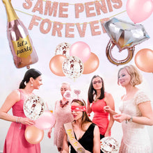 TMCCE Bachelorette Party Decorations Rose Gold Bridal Shower Supplies Bride to be kit - Same Forever Banner,Bride to be Sash,Rose Gold Engagement Ring Balloon,Champagne balloon, Balloons