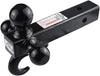 TOPTOW 64181 Trailer Receiver Hitch Triple Ball Mount with Hook Black Balls Fits for 2 inch Receiver