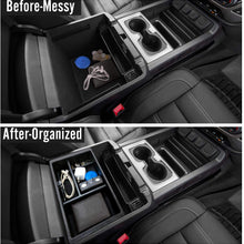 Seven Sparta Center Console Organizer for Chevy/Chevrolet Tahoe Suburban Silverado GMC Sierra Yukon 2015-2018 ABS Tray Armrest Box Secondary Storage Full Console w/Bucket Seats ONLY (Black)