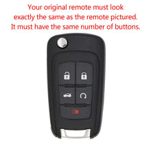 Keyless Remote 5 Button Flip Car Key Fob for Vehicles That Use FCC OHT01060512 Replacement for part numbers: 13504199, 20979468, 13574863, 13500221, 5912545 Fits 2010-2017 Buick Allure Encore Lacrosse
