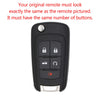 Keyless Remote 5 Button Flip Car Key Fob for Vehicles That Use FCC OHT01060512 Replacement for part numbers: 13504199, 20979468, 13574863, 13500221, 5912545 Fits 2010-2017 Buick Allure Encore Lacrosse