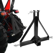 BETTERCLOUD Heavy Duty Steel Construction 3 Point 2" Receiver Trailer Hitch Category 1 Tractor Tow Drawbar Adapter