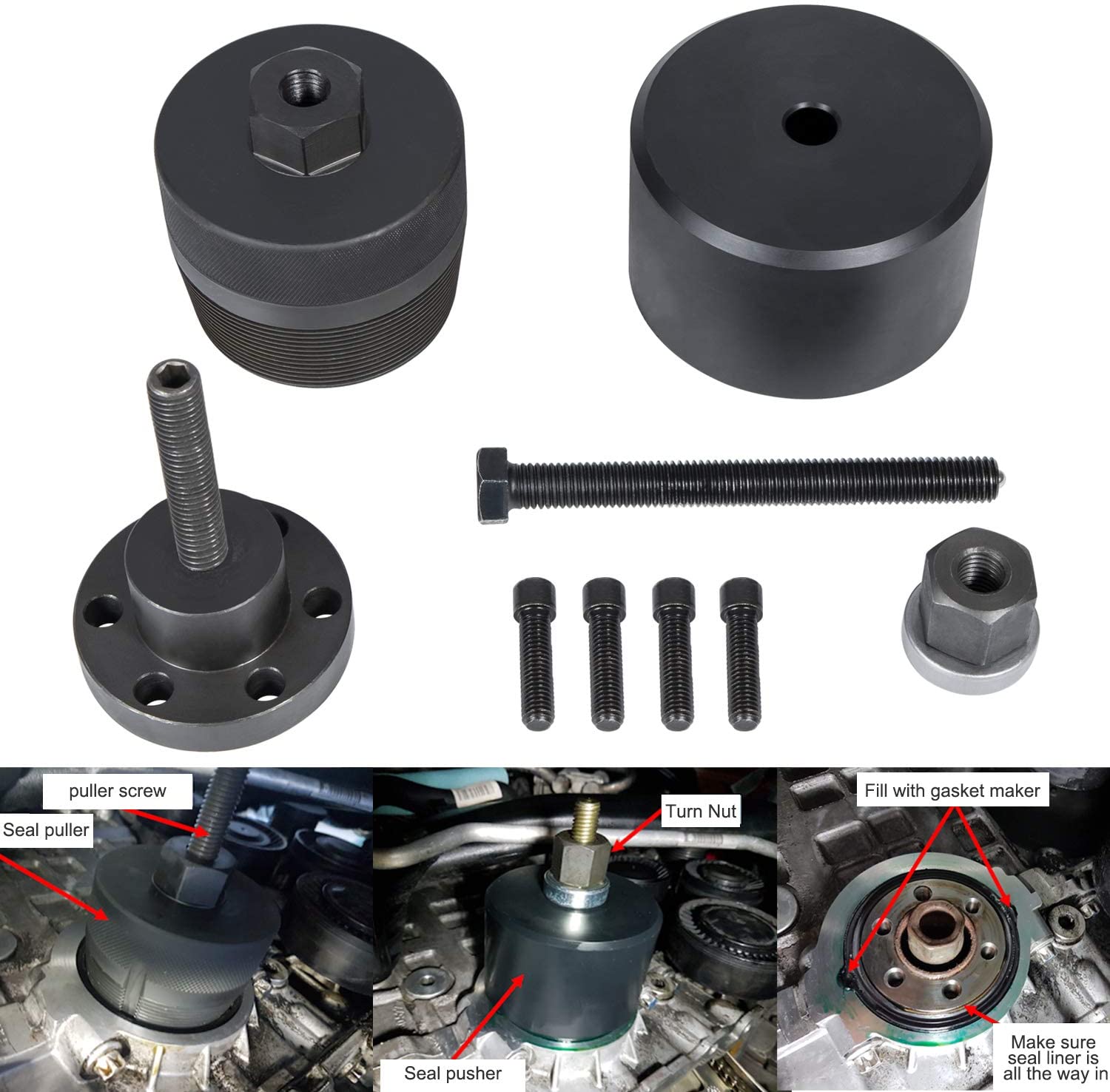 Camoo 2241 Front Crankshaft Oil Seal Remover and Installer for BMW N20, N26-110371, 110372, 2212822, 119231, 119233
