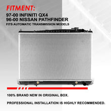2055 Factory Style Aluminum Cooling Radiator Replacement for 96-00 Infiniti QX4/Nissan Pathfinder AT