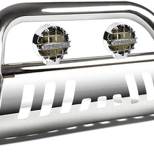 Replacement for 4Runner N280 3 inches Chrome Bull Bar+6 inches Chrome Housing Smoked Lens Fog Lights (Chrome Housing Smoked Lens)