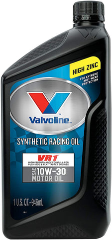 Valvoline VR1 Racing Synthetic SAE 10W-30 Motor Oil 1 QT, Case of 6