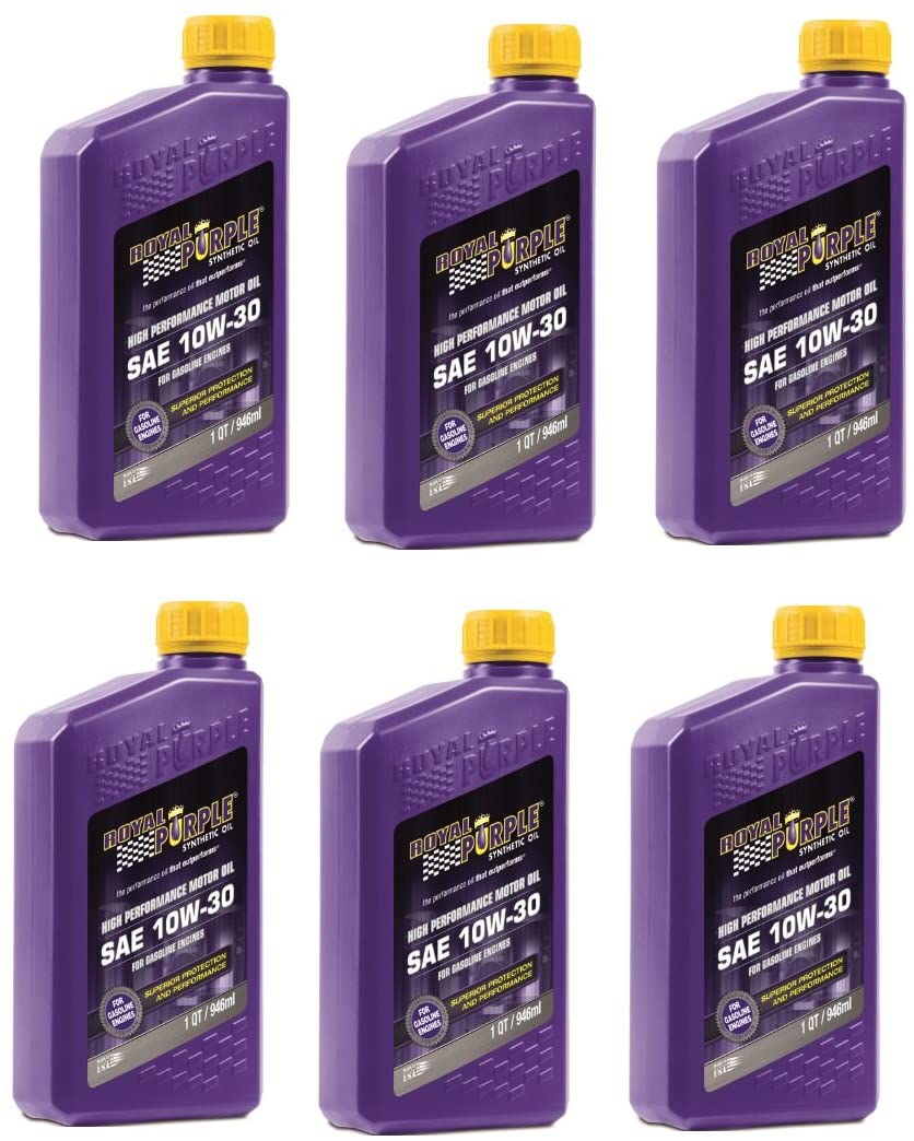 Royal Purple 01130 SAE Multi-Grade Synthetic Motor Oil 10W30 Pack of 6 Quarts