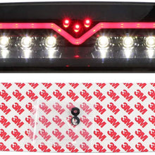Youxmoto Fit for 2009-2017 Dodge Ram 1500 2010-2017 2500 3500 LED 3rd Brake Light Third Brake Light High Mount Stop Light Cargo Lamp Black Housing Smoke Lens 55372082AD 55372082AC