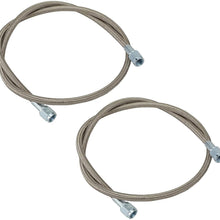 36 Inch Braided S.S. Brake Line - Straight AN3-2 Pack