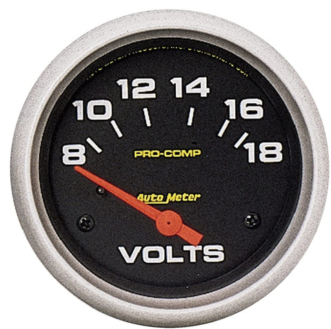 AUTO METER 5492 Pro-Comp Electric Voltmeter Gauge, Regular, 2.625 in.