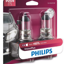 Philips 9008 VisionPlus Upgrade Headlight Bulb with up to 60% More Vision, 2 Pack