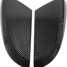 MOTOKU ABS Carbon Fiber Side View Mirror Replacement Cover Cap for 2016 2017 2018 2019 2020 Honda Civic