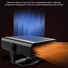 Car Fan Heater, 12V / 24V 120W Fan Heater Auto Heater Portable Defroster Demister Auto Air Purification (Black,24V)