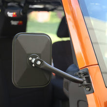 Door Off Mirror for Jeep Wrangler One Pair Rectangular Mirrors fit for 1997~2006 2007~2017 Jeep Wrangler TJ Mirrors For Jeep, Textured Black